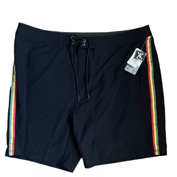 Mens 38 Black Shorts Quick Dry Anti Odor Water Repel Moisture Wicking - Picture 1 of 2